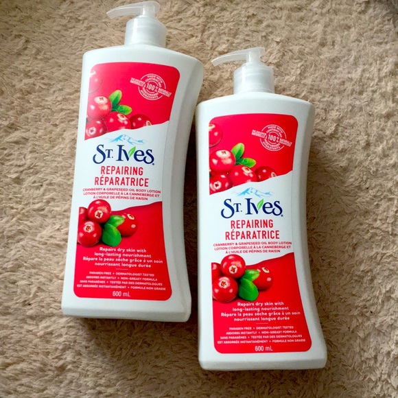 St. Ives Other - St. Ives 24 HOUR REPAIRING CRANBERRY & GRAPESEED OIL BODY LOTION (2Pack)